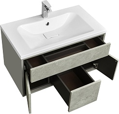 Акватон Мебель для ванной Уэльс 100 темный шоколад – фотография-4